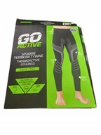 Pozostała odzież narciarska - Legginsy GO ACTIVE Z JONAMI SREBRA czarny rozmiar M/L - miniaturka - grafika 1