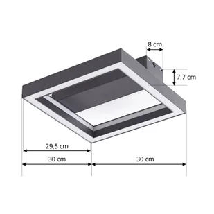 Lucande Smart lampa sufitowa LED Tjado, 30 cm, czarna, RGBW - Lampy sufitowe - miniaturka - grafika 2