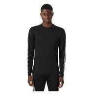 Bluzy męskie - Męska bluza termiczna z długim rękawem Helly Hansen Lifa Stripe Crew black - L - miniaturka - grafika 1