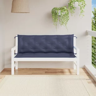 Poduszki na ławkę ogrodową, 2 szt., granatowe, 150x50x7 cm - Poduszki ogrodowe - miniaturka - grafika 1