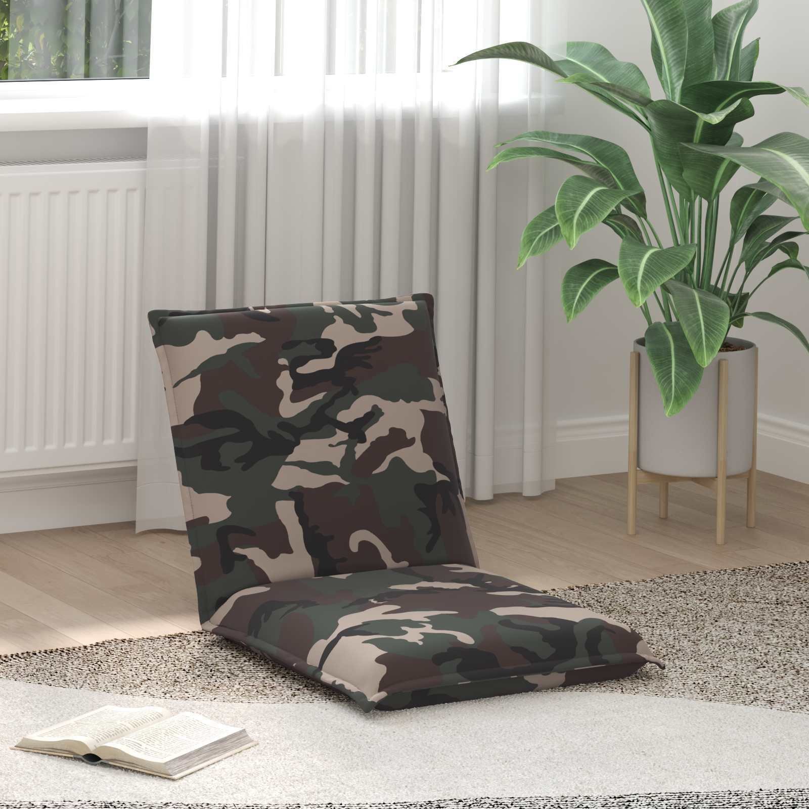 vidaXL vidaXL Krzesło na podłogę Zielony wojskowy 54 x 64 x 59 cm tkanina