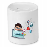 Skarbonki - Skarbonka Dla Krawca na Urodziny Imieniny Prezent z Nadrukiem ze Zdjęciem + Opakowanie na prezent (wzór 03) - miniaturka - grafika 1