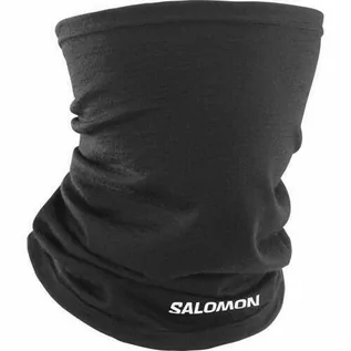 Czapki i chusty sportowe damskie - Ocieplacz na szyję Salomon MTN TOUR2COOL Wool Black - grafika 1