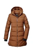 Kurtki i płaszcze dla dziewczynek - killtec Dziewczęca parka pikowana z kapturem KOW 359 GRLS QLTD PRK, brązowa, 176, 42151-000 - miniaturka - grafika 1