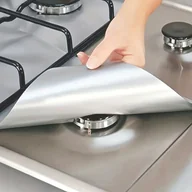 Inne - 4 sztuki/1 zestaw kuchennych, wielokrotnego użytku osłon palników kuchenki, ochrona powierzchni kuchenki, osłona, do akcesoriów do czyszczenia kuchni - miniaturka - grafika 1