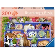 Puzzle - Puzzle RAVENSBURGER Koty na półce 12001367 (200 elementów) - miniaturka - grafika 1