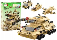 Klocki - BEMI ZESTAW KLOCKÓW 1000 El. CZOŁG WOJSKOWY HELIKOPTER WÓZ MILITARIA - miniaturka - grafika 1
