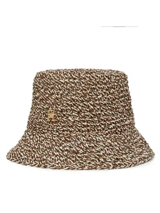 Tommy Hilfiger Kapelusz Premium Beach Bucket AW0AW17136 Beżowy - Czapki damskie - miniaturka - grafika 1