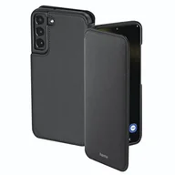 Etui i futerały do telefonów - Hama Etui na telefon komórkowy Samsung Galaxy S22 "Finest Sense" (składane etui ochronne z przegródkami na karty, sztuczna skóra etui z funkcją stojaka, ochrona wyświetlacza), czarne - miniaturka - grafika 1