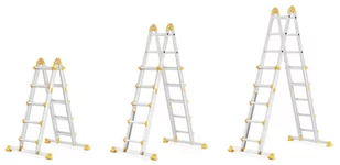 Drabina teleskopowa przegubowa Vario 4x5 z opcją na schody (długość w pozycji opieralnej: 457cm, udźwig: 150kg) 99681497 - Drabiny - miniaturka - grafika 2
