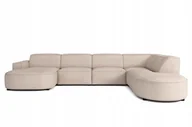 Narożniki - Sofa modułowa w kształcie V California narożnik tkanina Cruse beżowy prawy - miniaturka - grafika 1