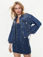 Kurtki damskie - Pinko Kurtka jeansowa 100117 A0GF Granatowy Regular Fit - miniaturka - grafika 1
