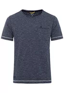 Koszulki męskie - camel active T-shirt męski, niebieski (Night Blue), M - miniaturka - grafika 1