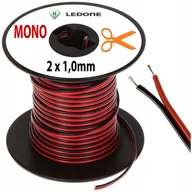 Pozostałe akcesoria sieciowe - Kabel 1mb przewód 2-żyłowy kolorowy do taśm led MONO 2x 1,0mm na metry CCA - miniaturka - grafika 1