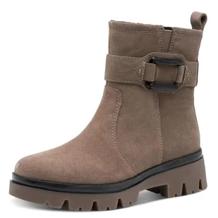 TAMARIS Damskie buty Comfort Boot Flat Półdługie kozaki, Pepper Suede, 42 EU, Pepper Suede, 42 EU - Kozaki damskie - miniaturka - grafika 1