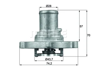 Termostat, płyn chłodzący Mahle TI 122 87D - Termostaty - miniaturka - grafika 1