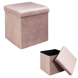 Pufa Intesi Vels Rod różowa - Pufy i podnóżki - miniaturka - grafika 6