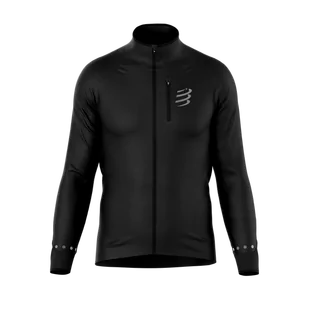 COMPRESSPORT Kurtka biegowa męska HURRICANE WINDPROOF JACKET black - Kurtki męskie - miniaturka - grafika 1