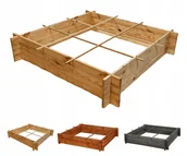 Szklarnie ogrodowe - Drewniana grządka podwyższona donica ogrodowa na warzywa warzywnik 100x100 / Wamar-Sosenka - miniaturka - grafika 1