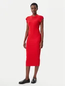 Sukienki - Tommy Hilfiger Sukienka codzienna WW0WW44493 Czerwony Slim Fit - miniaturka - grafika 1