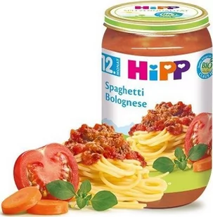 HiPP, Bio, spaghetti bolognese makaron durum wołowina, 250 g - Dania dla dzieci - miniaturka - grafika 1