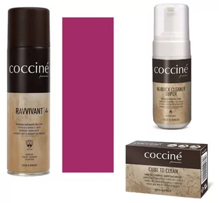 Coccine zestaw do renowacji zamszu i nubuku pianka, gumka, ravvivant fuksja 31 - Środki do obuwia i ubrań - miniaturka - grafika 1