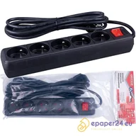 Listwy zasilające - Listwa zasilająca Office Products 5m/5g czarna - miniaturka - grafika 1