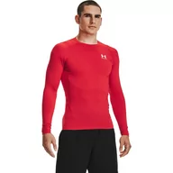 Koszulki sportowe męskie - Męski longsleeve treningowy UNDER ARMOUR UA HG Armour Comp LS - czerwony - miniaturka - grafika 1