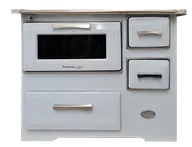 Kuchnie węglowe - Kuchnia węglowa, angielka z piekarnikiem 7kW na drewno, bez płaszcza wodnego (kolor: biały) 50082687 - miniaturka - grafika 1