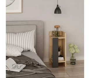 Szafka nocna ELOS 60x25 cm brąz/antracyt - Szafki nocne - miniaturka - grafika 1