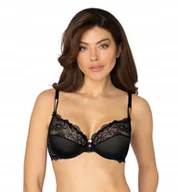 Biustonosze - RÓŻA Zulaj Biustonosz Miękki SOFT CZARNY r. 80C - miniaturka - grafika 1