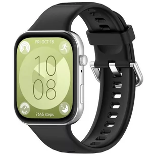 opaska pasek bransoleta SMOOTHBAND Huawei Watch FIT 3 czarna - Akcesoria do smartwatchy - miniaturka - grafika 1