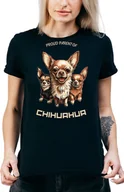 Koszulki i topy damskie - T-SHIRT DAMSKI Z NADRUKIEM PREZENT ŚMIESZNA CHIHUAHUA PSY R-M  MODEL  A312 - miniaturka - grafika 1