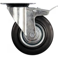 Narzędzia warsztatowe - Vorel Kółko skrętne z czarną gumą i hamulcem 160mm 87325 - miniaturka - grafika 1