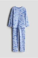 Piżamy damskie - H & M - Piżama z wzorzystego dżerseju - Niebieski - H&M - miniaturka - grafika 1