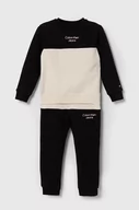 Dresy i komplety dla dziewczynek - Calvin Klein Jeans dres dziecięcy kolor czarny - miniaturka - grafika 1