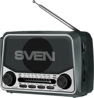 Głośniki przenośne - Głośnik Sven SRP-150 szary 3W, Bluetooth, FM/AM/SW, USB, microSD, latarka, bateria - miniaturka - grafika 1