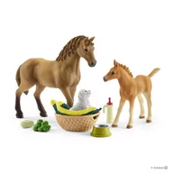 Figurki dla dzieci - Schleich Horse Club Zestaw pielęgnacyjny Quarter horse + źrebię SLH42432 - miniaturka - grafika 1