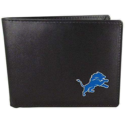NFL Siskiyou sportowy męski Detroit Lions dwuskładany portfel jeden rozmiar czarny