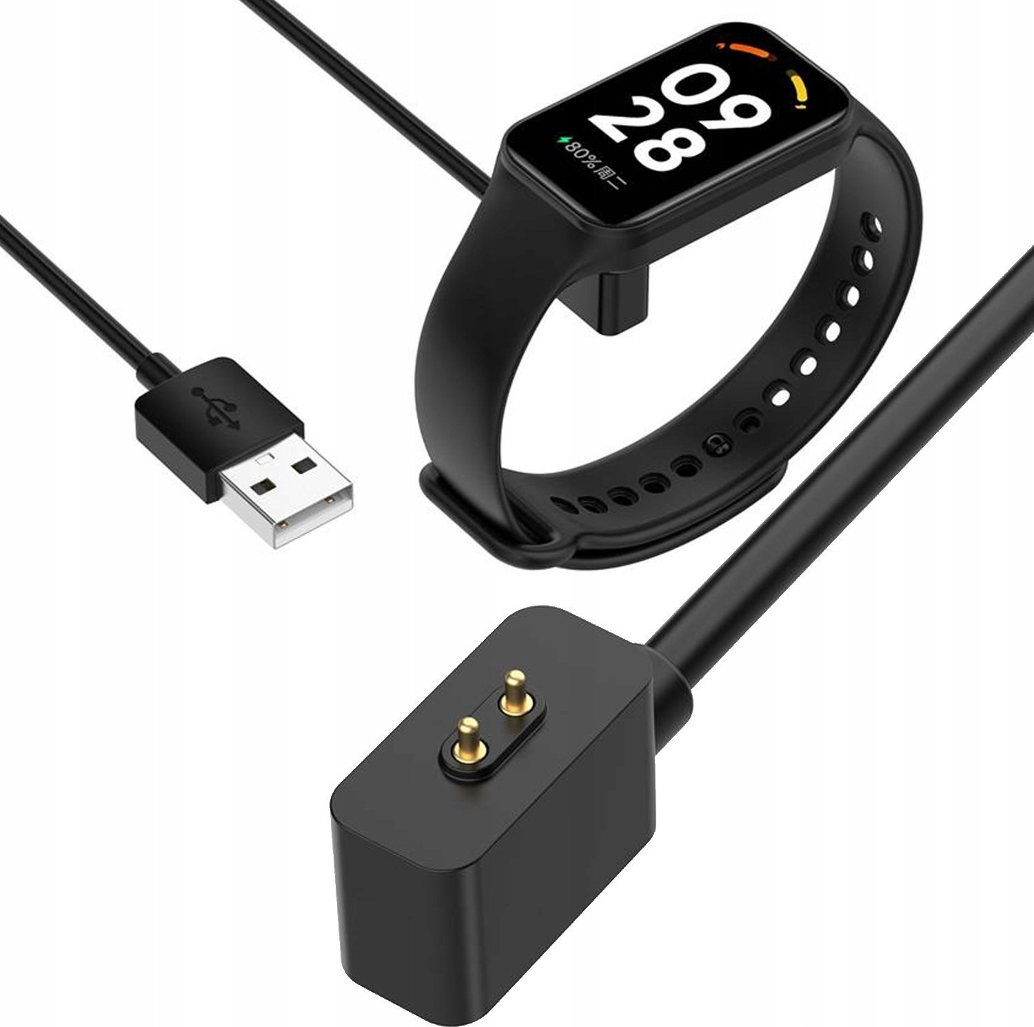 Hello Case ŁADOWARKA USB KABEL DO XIAOMI MI BAND 8 PRO ACTIVE LITE MAGNETYCZNA 100CM
