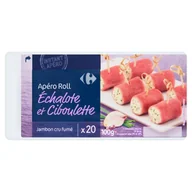 Sery - Carrefour Roladki z serem z szalotką i szczypiorkiem zawijane w szynce wędzonej 100 g - miniaturka - grafika 1