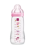 Butelki dla niemowląt - Butelka do karmienia Mam Baby Pink Easy Pink 330ml - miniaturka - grafika 1