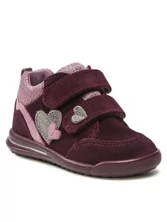 Buty dla dziewczynek - Superfit Sneakersy 1-006377-5000 M Bordowy - grafika 1