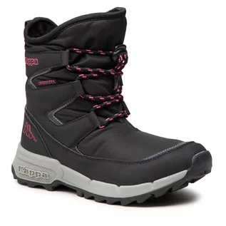 Śniegowce damskie - Kappa Śniegowce Youma Tex T 260900T Black/Pink 1122 - grafika 1