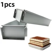 Inne - TEMU Forma do Tiramisu, Pudełko na , Serek, Tiramisu, Taca do Musu. z Stałą Podstawą, Regulowaną Klamrą, Wyjmowaną Przegrodą Formy do Pieczenia - miniaturka - grafika 1