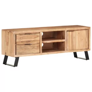vidaXL Lumarko Szafka pod TV, 120x30x42 cm, drewno akacjowe, naturalna krawędź 323518 - Szafki RTV - miniaturka - grafika 1