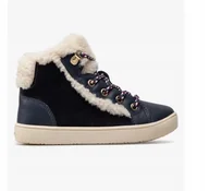 Śniegowce damskie - GEOX J KATHE G ŚNIEGOWCE MŁODZIEŻOWE GRANATOWE ZE SKÓRĄ 38 Ż3D - miniaturka - grafika 1