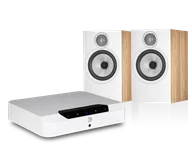 Zestawy stereo - Bluesound POWERNODE EDGE (biały) + 606 S3 (dąb) - miniaturka - grafika 1