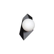 Lampy ścienne - Emibig Lighting czarna lampa ścienna z białym kloszem DRIFTON 1 BLACK 636/K1 - miniaturka - grafika 1