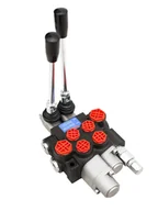 Akcesoria do hydrauliki siłowej - Rozdzielacz hydrauliczny PRESKO  2-sekcyjny 40l z sekcją pływającą + zatrzask - miniaturka - grafika 1